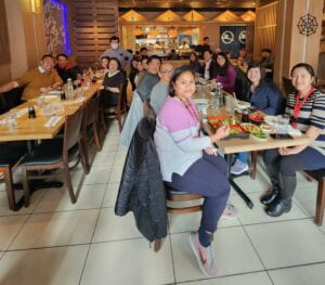 Asian Faculty Staff members come together for a Fall Networking Lunch at Symphony Sushi.